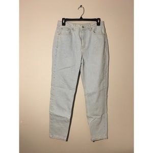 Topshop light wash mom jean